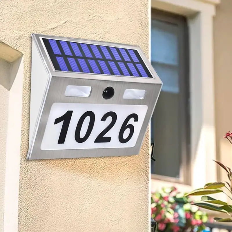 Smart Addresses GloSolar: Solar Motion Address Wall Plaque Home & Garden - Home Improvement - Hardware - Address Numbers