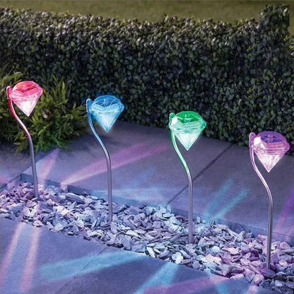 Smart Addresses RadiantGems: Colorful Diamonds Courtyard Deco Light Pathway Lights