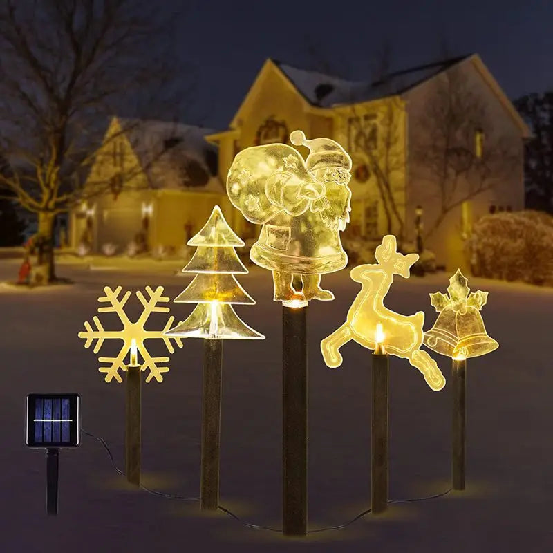 Smart Addresses SolarWise: Merry & Bright Solar Pathway Lights Christmas Decor