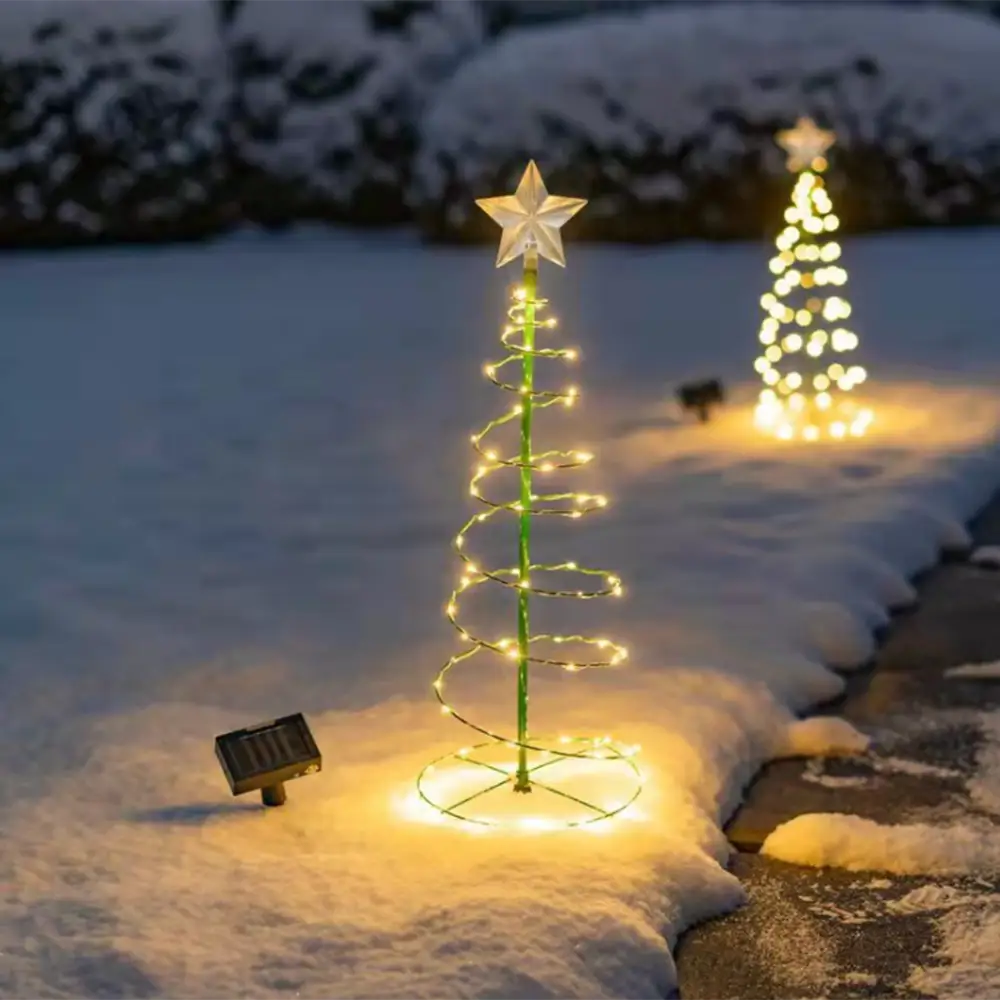 Smart Addresses SolarWise: Outdoor Christmas Tree Light Stand Christmas Tree