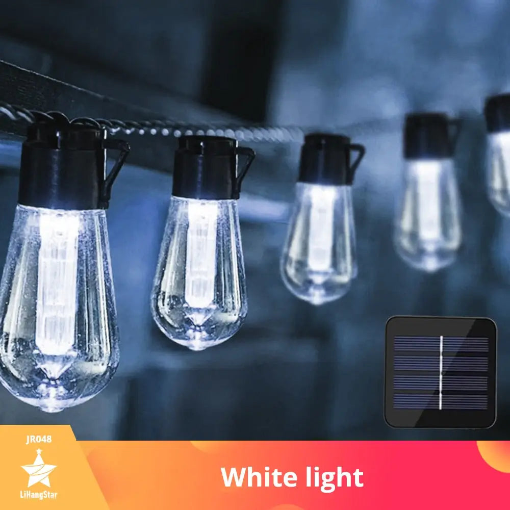 Smart Addresses Solar Edison: Bulb Waterproof String Lights Solar Energy Outdoor Lighting